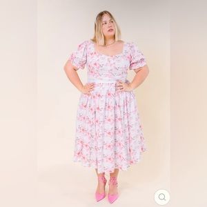 Ivy City Co Dresses Ivy City Co Ballerina Dress In Pink Blossom 3x